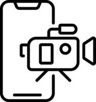 camera icon on a smartphone vector