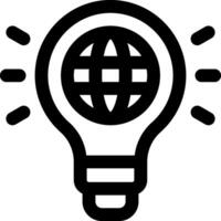 A light bulb with a globe inside it vector