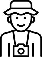 A man with a camera icon vector