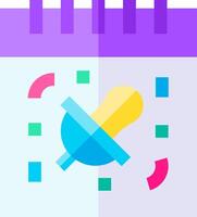 A calendar with a baby in a stroller vector