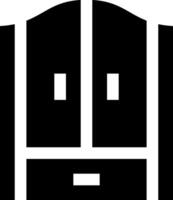 A black and white icon of a door vector