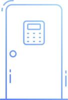 A door with a calculator on it vector