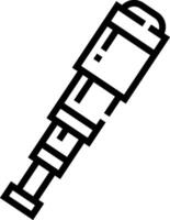 A black and white drawing of a baseball bat vector