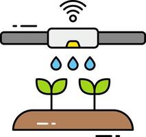 A plant is growing in a water droplet vector