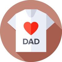 A t - shirt with the word dad on it vector