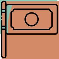 A dollar bill on a stick with a dollar sign vector
