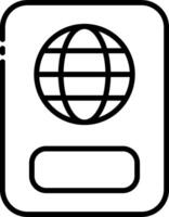 A globe icon on a white background vector