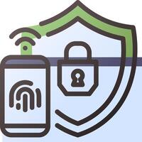 Mobile security icon vector