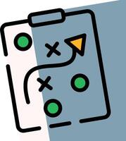 A clip board with a green arrow pointing to it vector