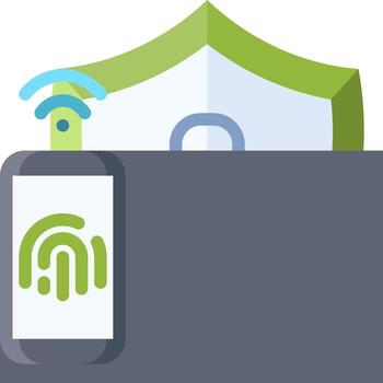 Mobile security and biometrics vector