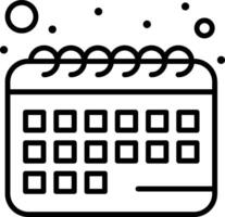 Calendar icon with dots on it vector