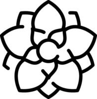 A flower with a single petal in the center vector