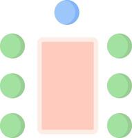 A square with four circles around it vector