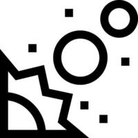 A black and white image of a triangle with circles vector