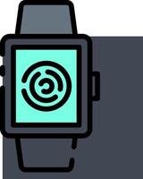A watch with a spiral design on it vector