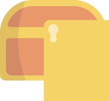 A yellow wallet with a key in it vector