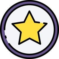 A star icon in a circle on a white background vector