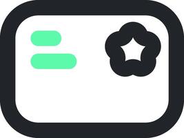 A black and green icon with a star on it vector