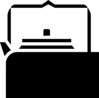 A black and white image of a wallet vector