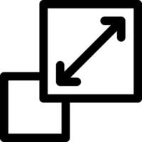 A black and white icon of a square with an arrow pointing up vector