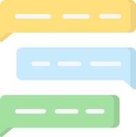 Three speech bubbles with different colors on a white background vector