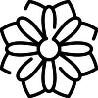 Flower outline coloring pages vector