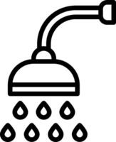 A shower head with water drops on it vector