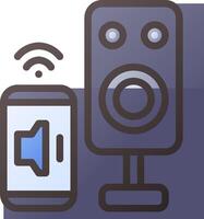 A speaker and a phone with a speaker icon vector