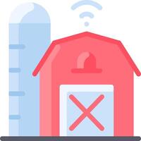 A red barn with a wifi symbol on it vector