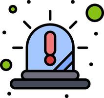 A blue and red light with an exclamation mark on it vector