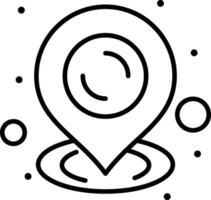 A location marker icon with dots around it vector