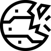 A black and white logo of a broken computer vector