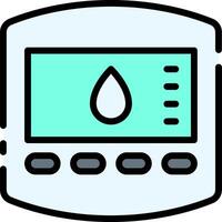 A water drop on a digital display vector