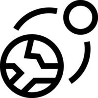 A black and white logo with a circle and a globe vector