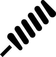 A black and white icon of a screwdriver vector