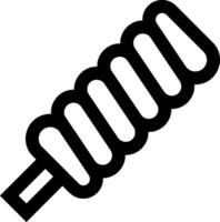 A black and white icon of a screw vector