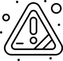 A warning triangle with a warning sign vector