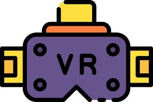 Vr goggles icon vector
