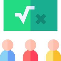 A group of people are standing around a green screen with a cross and a plus sign vector