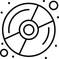 A black and white drawing of a disk vector