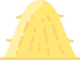 A yellow spaghetti noodle on a white background vector
