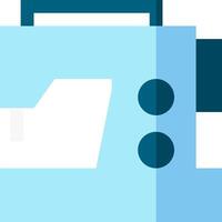 A blue sewing machine with a white background vector
