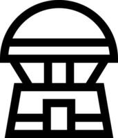 A black and white icon of a building vector