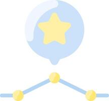 A star and a balloon with a chain vector