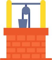 A brick wall with a machine on top vector