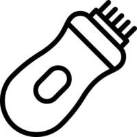 A black and white drawing of a hairbrush vector