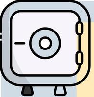 A safe box with a key inside vector
