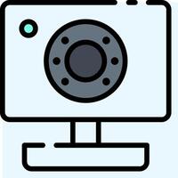 A camera icon on a white background vector