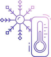 A thermometer and snowflake icon vector