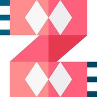 A pink and white logo with a diamond shape vector